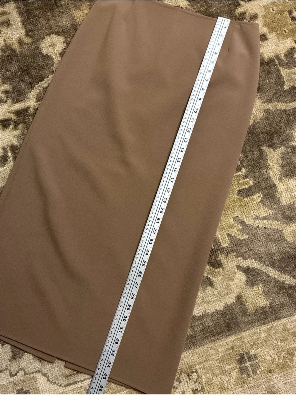 New! ARCH THE Taupe Tan Long Midi column Skirt CBK Quiet Luxury 40 / M $595